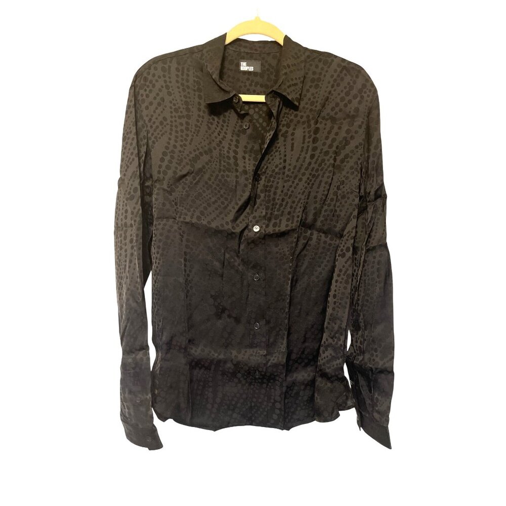 The Kooples Black "Trend" Patterned Long-Sleeve Button-Up Shirt Size S